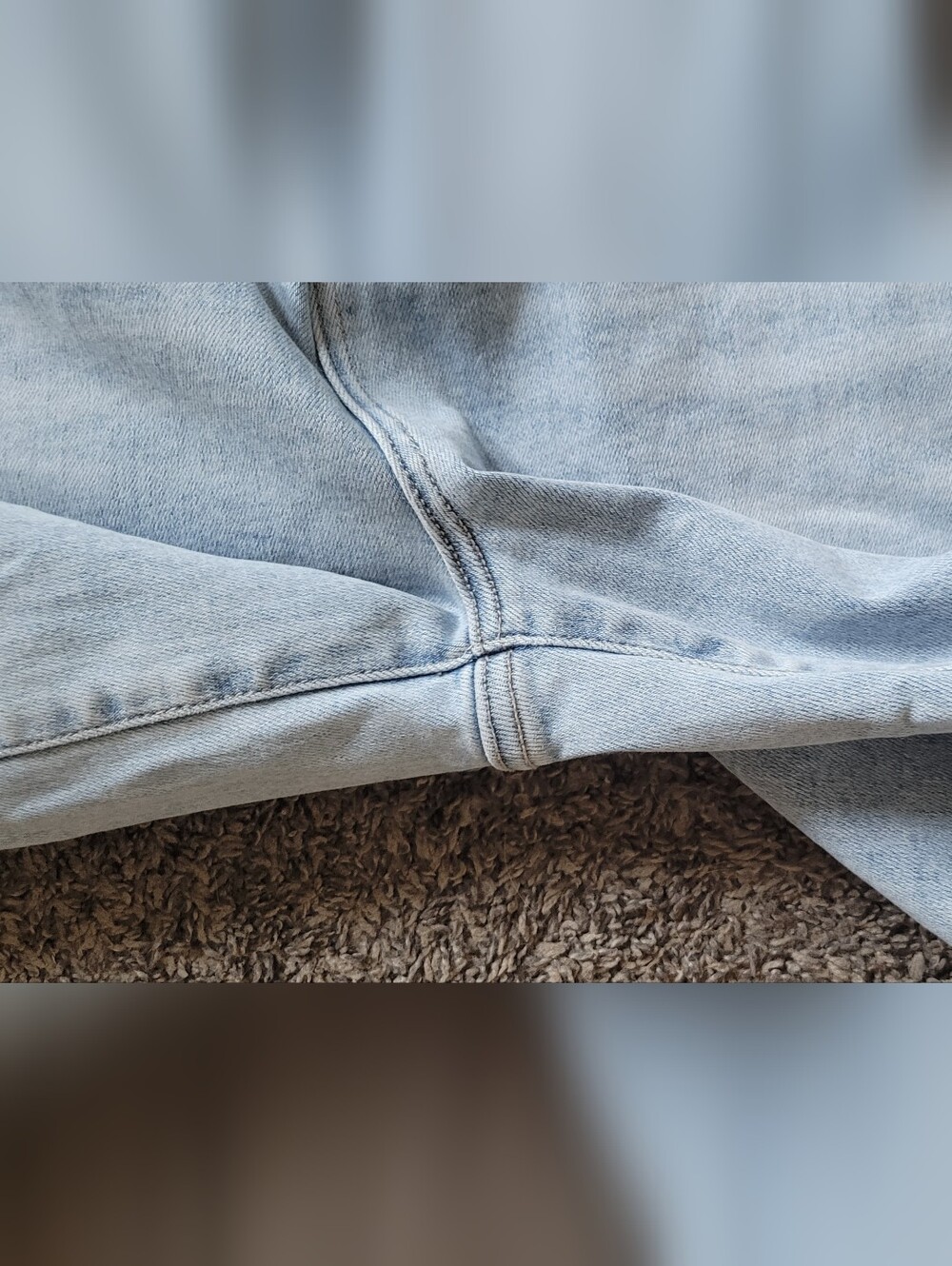 Plus Size Risen Light Blue Wide-Leg Frayed Hem Jeans Size 3x or 24W - Picture 8 of 11